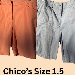 Chico’s Shorts Bundle Size 1.5 | Coral & Gray Casual Summer Lot